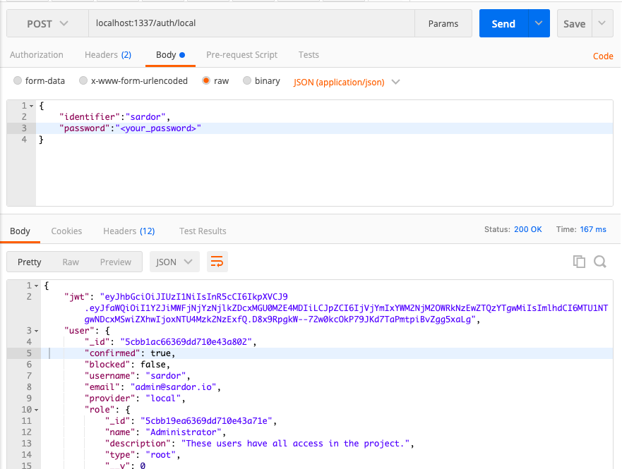 Strapi.js - A new way to build Node.js APIs 8 sample get token